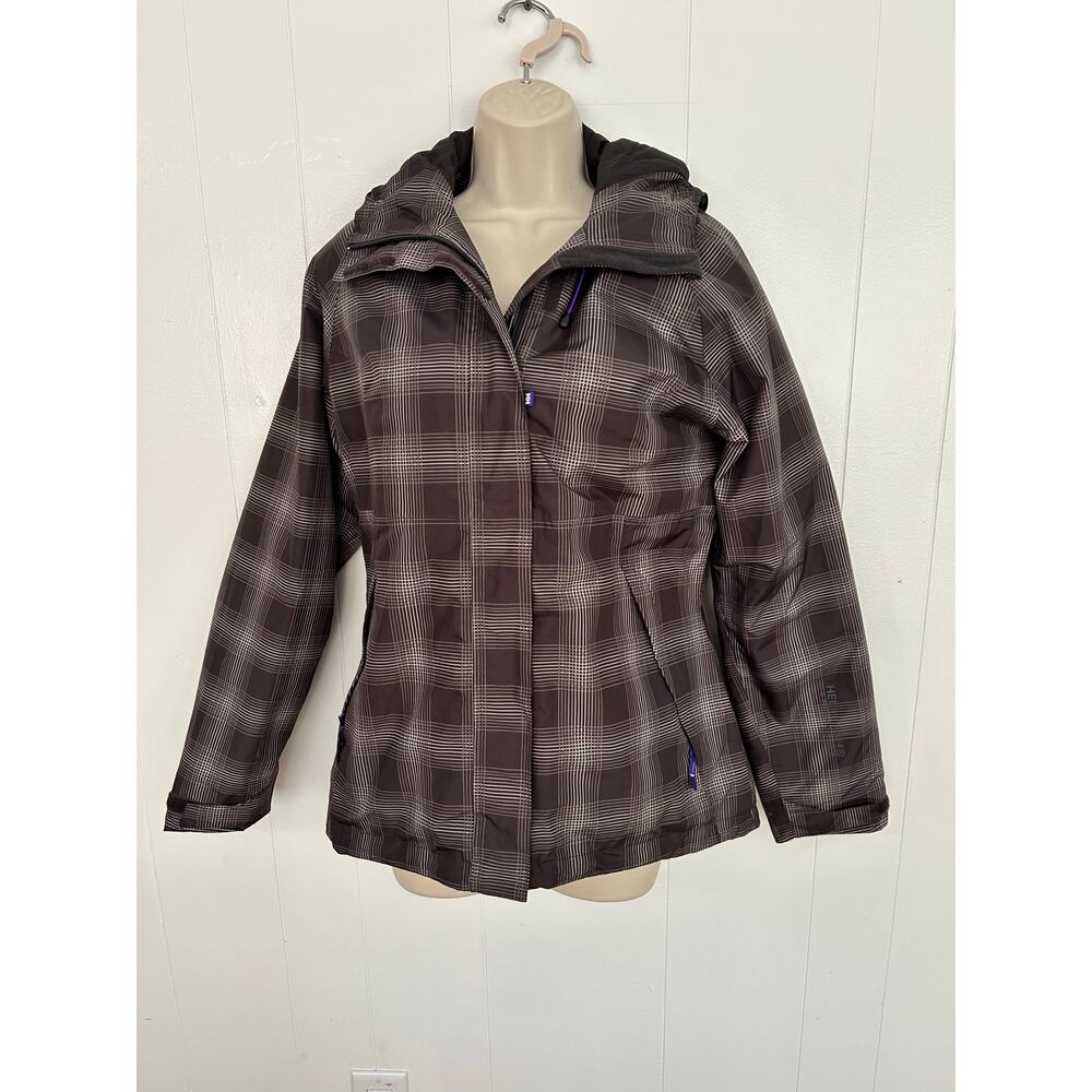 Helly Hansen Jacket Shell Helly Tech Zera Women Ski Snowboard Hooded Gray Medium